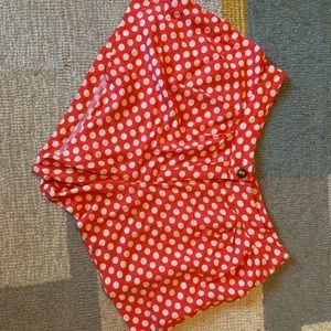 Polka dot coral shorts